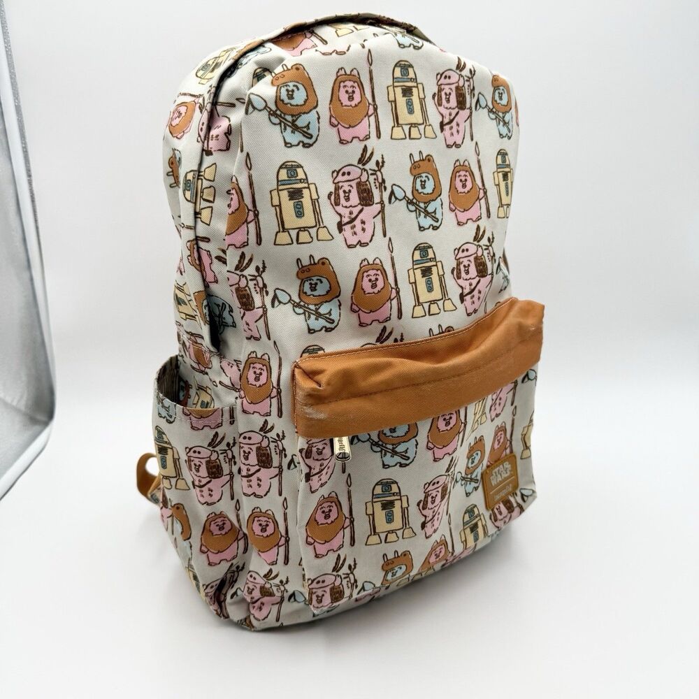 Loungefly Star Wars Pastel Ewok Nylon Backpack Rare Disney